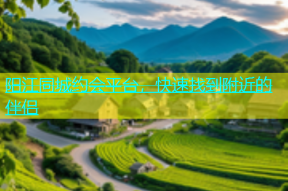 阳江同城约会平台，快速找到附近的伴侣